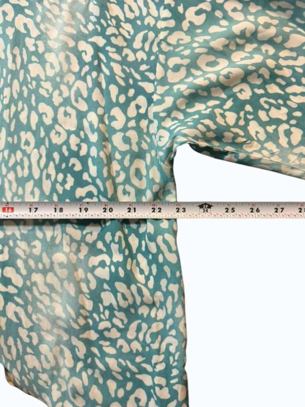 Notori Women's Tunic Dress Size L Blue White Animal Print 100% Rayon Casual - Picture 5 of 9
